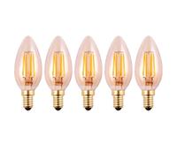 Harper Living 4.5 Watts E14 Led Bulb Amber Candle Warm White Dimmable, Pack Of 5 Amber One Size