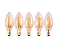 Harper Living 4.5 Watts E14 Led Bulb Amber Candle Warm White Dimmable, Pack Of 5 Amber One Size