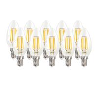 Harper Living 4.5 Watts E14 Led Bulb Clear Candle Cool White Dimmable, Pack Of 10