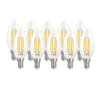 Harper Living 4.5 Watts E14 Led Bulb Clear Candle Cool White Dimmable, Pack Of 10 Clear One Size