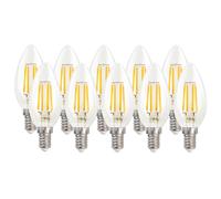 Harper Living 4.5 Watts E14 Led Bulb Clear Candle Cool White Dimmable, Pack Of 10 Clear One Size