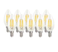 Harper Living 4.5 Watts E14 Led Bulb Clear Candle Warm White Dimmable, Pack Of 10 Clear One Size