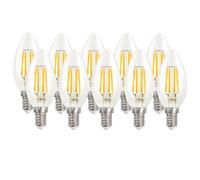 Harper Living 4.5 Watts E14 Led Bulb Clear Candle Warm White Dimmable, Pack Of 10 Clear One Size