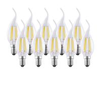 Harper Living 4.5 Watts E14 Led Bulb Clear Flame Tip Warm White Dimmable, Pack Of 10 Clear One Size