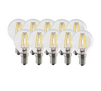 Harper Living 4.5 Watts E14 Led Bulb Clear Golf Ball Cool White Dimmable, Pack Of 10 Clear