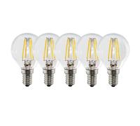 Harper Living 4.5 Watts E14 LED Bulb Clear Golf Ball Cool White Dimmable, Pack of 5 Harper Living Clear