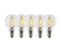 Harper Living 4.5 Watts E14 Led Bulb Clear Golf Ball Warm White Dimmable, Pack Of 5