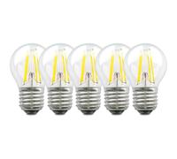Harper Living 4.5 Watts E27 Led Bulb Clear Golf Ball Warm White Dimmable, Pack Of 5 Clear One Size