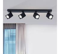 Harper Living 4 Light Gu10 Square Spotlight 4X Gu10 Black Linear Black One Size