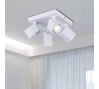 Harper Living 4 Light Gu10 Square Spotlight 4X Gu10 White White One Size