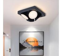Harper Living 4 Light Led Square Ceiling Spotlight 4X 5W 3000K Dimmable Black Black One Size