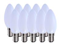 Harper Living 5 Watts B15 Sbc Small Bayonet Led Light Bulb Opal Candle Warm White Dimmable, Pack Of 10 White One Size