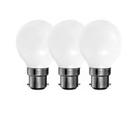 Harper Living 5 Watts B22 Bc Bayonet Led Light Bulb Opal Golf Ball Warm White Dimmable, Pack Of 3 White One Size