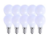 Harper Living 5 Watts E14 Led Bulb Opal Golf Ball Cool White Dimmable, Pack Of 10 White