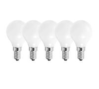 Harper Living 5 Watts E14 LED Bulb Opal Golf Ball Cool White Dimmable, Pack of 5 Harper Living White