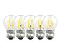 Harper Living 5 Watts E27 LED Bulb Clear Golf Ball Cool White Dimmable, Pack of 5 Harper Living Clear