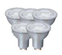 Harper Living 5 Watts GU10 LED Bulb Silver Spotlight Daylight Non-Dimmable, Pack of 5 Harper Living Silver