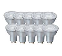 Harper Living 5 Watts Gu10 Led Bulb Silver Spotlight Warm White Non-Dimmable, Pack Of 10 Silver One Size