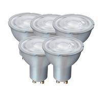 Harper Living 5 Watts Gu10 Led Bulb Silver Spotlight Warm White Non-Dimmable, Pack Of 5