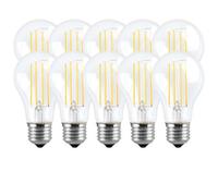 Harper Living 8 Watts A60 E27 Led Bulb Clear Cool White Dimmable, Pack Of 10