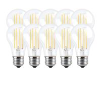 Harper Living 8 Watts A60 E27 Led Bulb Clear Cool White Dimmable, Pack Of 10 Clear One Size