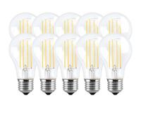 Harper Living 8 Watts A60 E27 Led Bulb Clear Warm White Dimmable, Pack Of 10