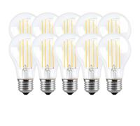 Harper Living 8 Watts A60 E27 Led Bulb Clear Warm White Dimmable, Pack Of 10 Clear One Size