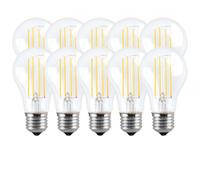 Harper Living 8 Watts A60 E27 Led Bulb Clear Warm White Dimmable, Pack Of 10 Clear One Size
