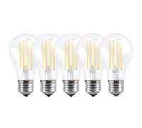 Harper Living 8 Watts A60 E27 Led Bulb Clear Warm White Dimmable, Pack Of 5 Clear One Size