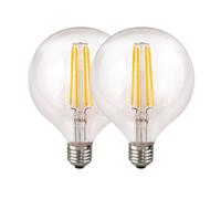 Harper Living 8 Watts G125 E27 LED Bulb Clear Globe Warm White Dimmable, Pack of 2 Harper Living Clear