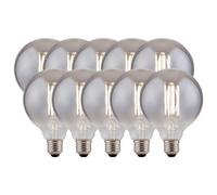 Harper Living 8 Watts G125 E27 Led Bulb Smoked Globe Cool White Dimmable, Pack Of 10
