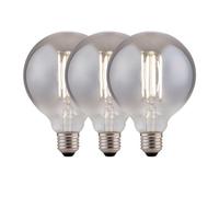 Harper Living 8 Watts G125 E27 Led Bulb Smoked Globe Cool White Dimmable, Pack Of 3