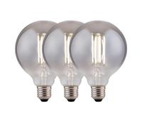 Harper Living 8 Watts G125 E27 Led Bulb Smoked Globe Cool White Dimmable, Pack Of 3