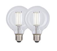 Harper Living 8 Watts G95 E27 Led Bulb Clear Globe Cool White Dimmable, Pack Of 2 Clear One Size