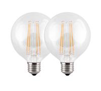 Harper Living 8 Watts G95 E27 LED Bulb Clear Globe Warm White Dimmable, Pack of 2 Harper Living Clear
