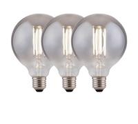 Harper Living 8 Watts G95 E27 Led Bulb Smoked Globe Cool White Dimmable, Pack Of 3