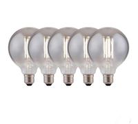 Harper Living 8 Watts G95 E27 Led Bulb Smoked Globe Cool White Dimmable, Pack Of 5