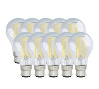 Harper Living 8 Watts Gls B22 Bc Bayonet Led Light Bulb Clear Warm White Dimmable, Pack Of 10 Clear One Size