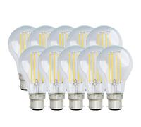 Harper Living 8 Watts GLS B22 BC Bayonet LED Light Bulb Clear Warm White Dimmable, Pack of 10 Harper Living Clear