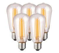 Harper Living 8 Watts St64 E27 Led Bulb Clear Warm White Dimmable, Pack Of 5 Clear