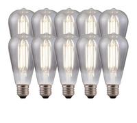 Harper Living 8 Watts St64 E27 Led Bulb Smoked Cool White Dimmable, Pack Of 10