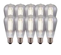 Harper Living 8 Watts St64 E27 Led Bulb Smoked Cool White Dimmable, Pack Of 10