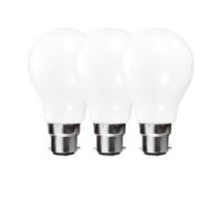 Harper Living 9 Watts Gls B22 Bc Bayonet Led Light Bulb Opal Warm White Dimmable, Pack Of 3