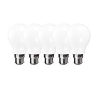 Harper Living 9 Watts Gls B22 Bc Bayonet Led Light Bulb Opal Warm White Dimmable, Pack Of 5 White One Size