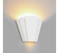 HARPER LIVING Art Deco, Plaster Up/Down White Paintable Wall Light G9 Socket, Ideal for Living Room, Kitchen, Bedroom, Hallway, Hotel
