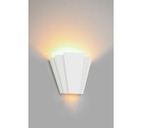 Harper Living Art Deco Up And Down Wall Light White Ceramic Finish White