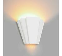 HARPER LIVING Art Deco, Plaster Up/Down White Paintable Wall Light G9 Socket, Ideal for Living Room, Kitchen, Bedroom, Hallway, Hotel