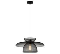 HARPER LIVING Large Pendant Lights, Black Pendant Ceiling Light with Metal Mesh Shade, Industrial Hanging Lamps Fitting, 40W E27 Pendant Lighting for Kitchen Hallway Living Room Dining Room