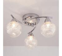 Harper Living Bolla 3Xg9 Energy Saving Led Semi Flush Ceiling Light, Straight Arms, Polished Chrome, Natural White (4000K), Bulbs Included