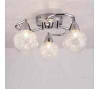 Harper Living LED Semi-Flush Ceiling Light, Swirl Arms, 4000K in Silver Harper Living Silver